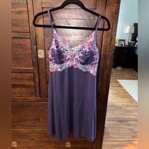 Soma Purple Floral Lace Chemise